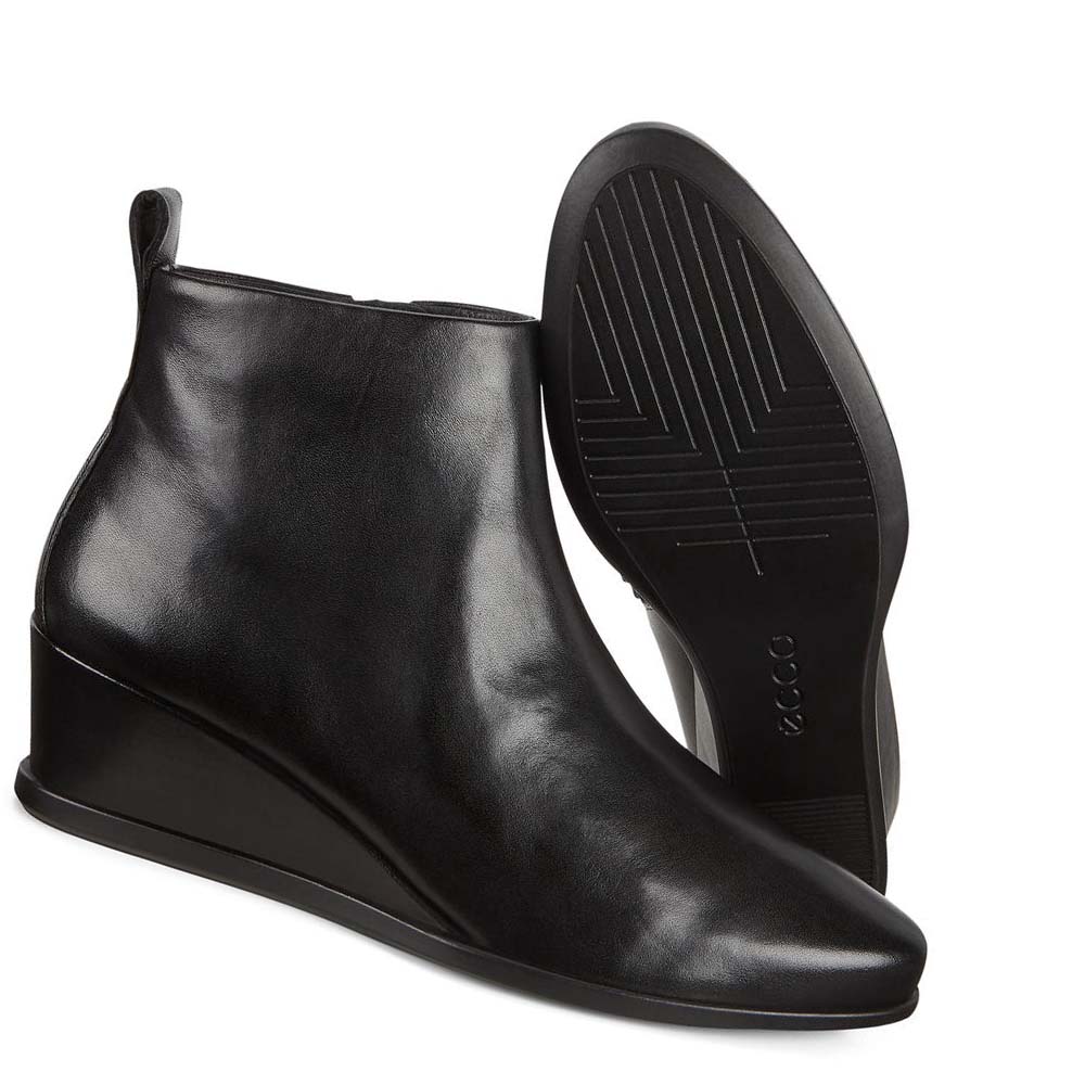 Ecco Shape 45 Wedge Ankle Pensko Dame Svarte | NO 113RVD